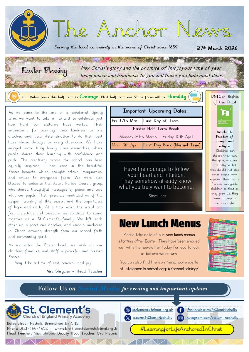 26.03.27 The Anchor News (Front)